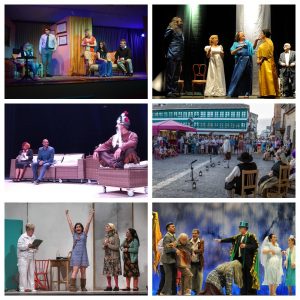 Collage del resto de grupos de teatro de la ONCE que participarán en la Bienal de Extremadura